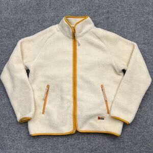 Fjallraven Sherpa Jacket Women's Medium Ivory Mock Neck Raglan Sleeve Full Zip